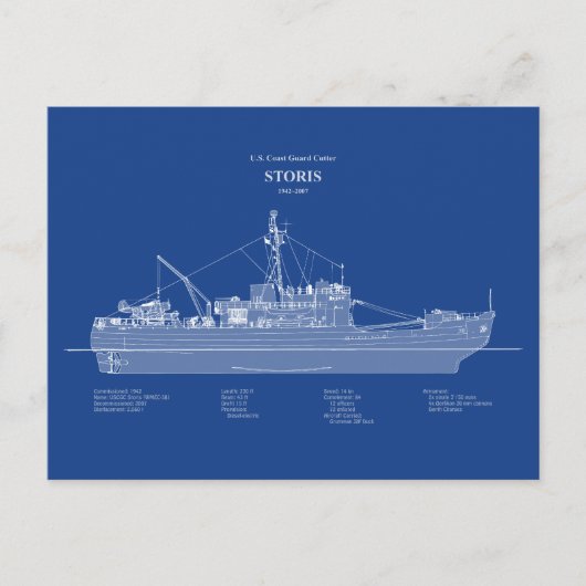 USCG Cutter Storis wmec-38 - ABD Postkarte (Vorderseite)