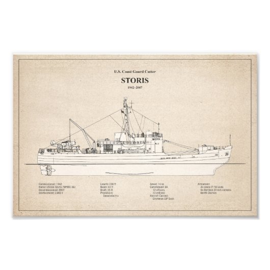 USCG Cutter Storis wmec-38 - SBD Fotodruck (Vorne)