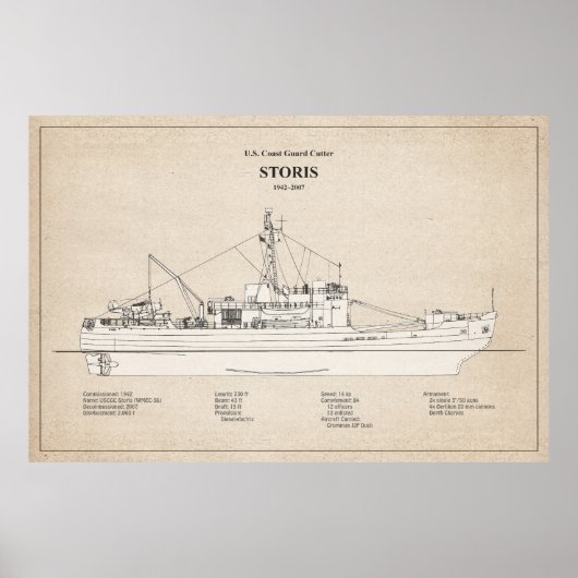 USCG Cutter Storis wmec-38 - SBD Poster (Vorne)