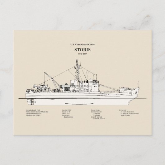 USCG Cutter Storis wmec-38 - SBD Postkarte (Vorderseite)