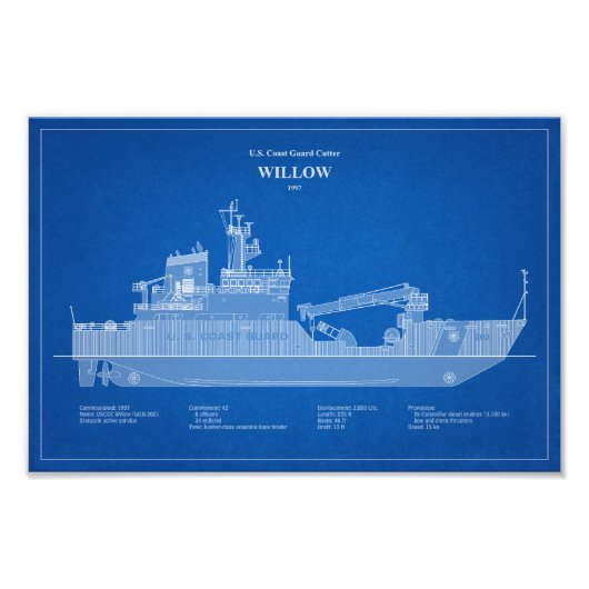 USCG Cutter Willow wlb-202 - ABD Fotodruck (Vorne)