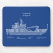 USCG Cutter Willow wlb-202 - ABD Mousepad (Vorne)