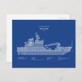 USCG Cutter Willow wlb-202 - ABD Postkarte (Vorne/Hinten)