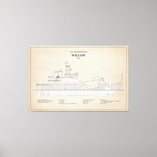 USCG Cutter Willow wlb-202 - SBD Leinwanddruck (Vorderseite)