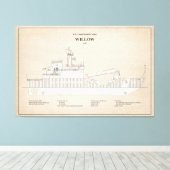 USCG Cutter Willow wlb-202 - SBD Leinwanddruck (Insitu (Holzboden))