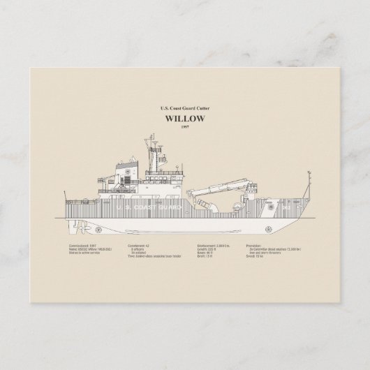 USCG Cutter Willow wlb-202 - SBD Postkarte (Vorderseite)