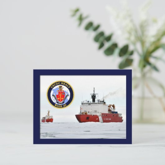 USCG Eisbrecher HEALY, Beaufort Sea, Alaska Postkarte (Stehend Vorderseite)