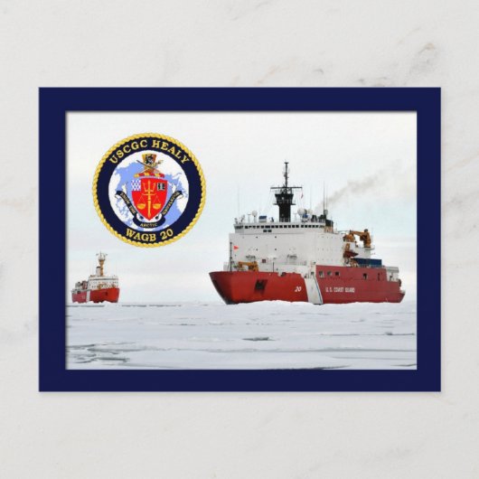 USCG Eisbrecher HEALY, Beaufort Sea, Alaska Postkarte (Vorderseite)