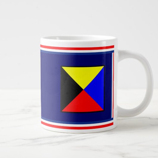 USCG Ensign Bravo Zulu Signal Flag Tasse (Rechts)