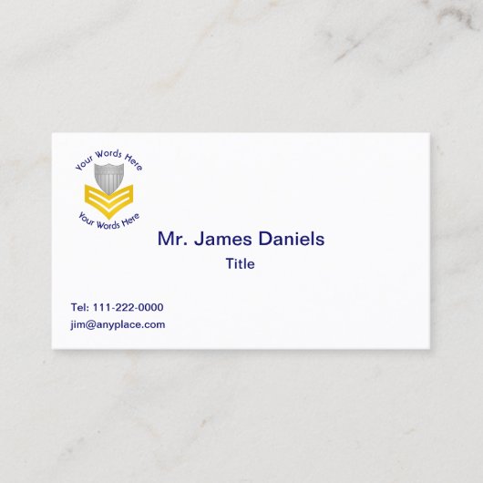 USCG First Class Business Card Visitenkarte (Vorderseite)