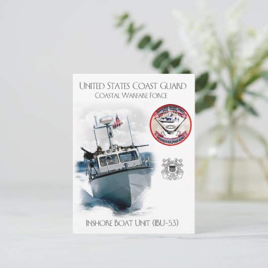 USCG Inshore-Boat Unit IBU-53 Postkarte (Stehend Vorderseite)