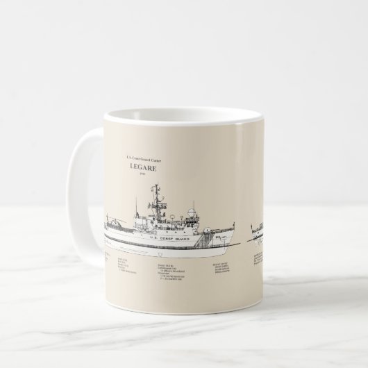 USCG Legare wmec-912 - SBD Kaffeetasse (Vorderseite Links)