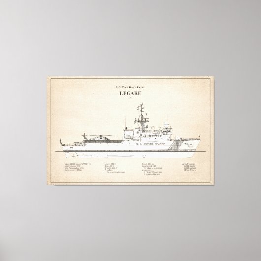 USCG Legare wmec-912 - SBD Leinwanddruck (Vorderseite)