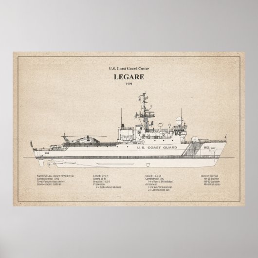 USCG Legare wmec-912 - SBD Poster (Vorne)