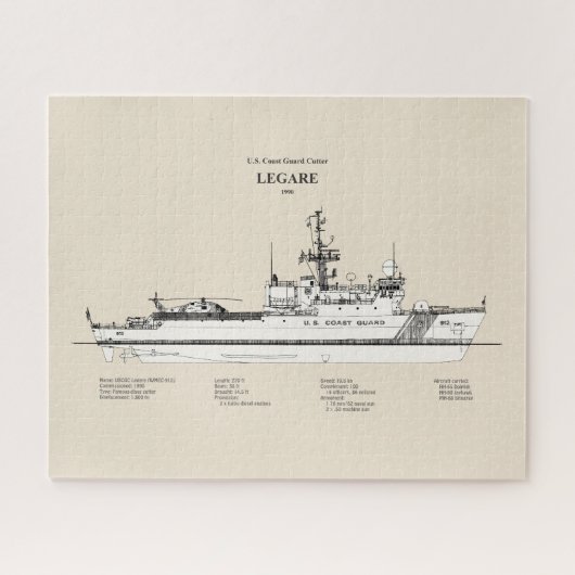 USCG Legare wmec-912 - SBD Puzzle (Horizontal)