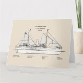 USCG Leuchtturm Zender Columbine - SBD Dankeskarte (Vorderseite)