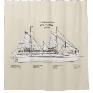 USCG Leuchtturm Zender Columbine - SBD Duschvorhang