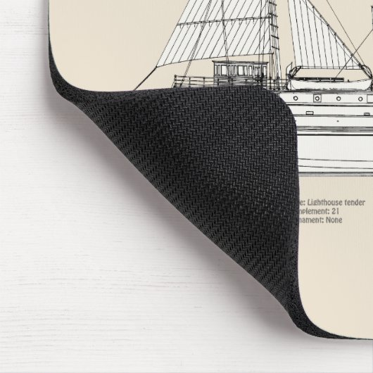 USCG Leuchtturm Zender Columbine - SBD Mousepad (Ecke)