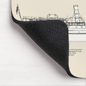 USCG Lighthouse Tender Amaranth - SBD Mousepad (Ecke)