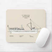 USCG Lighthouse Tender Amaranth - SBD Mousepad (Mit Mouse)