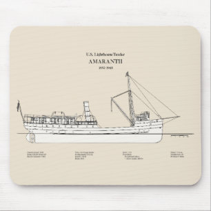 USCG Lighthouse Tender Amaranth - SBD Mousepad