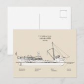 USCG Lighthouse Tender Amaranth - SBD Postkarte (Vorne/Hinten)
