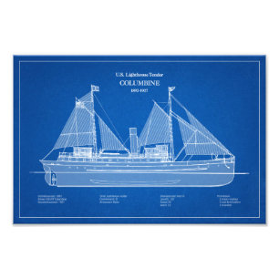 USCG Lighthouse Tender Columbine - ABD Fotodruck