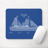 USCG Lighthouse Tender Columbine - ABD Mousepad (Mit Mouse)