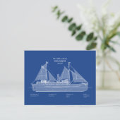USCG Lighthouse Tender Columbine - ABD Postkarte (Stehend Vorderseite)