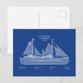 USCG Lighthouse Tender Columbine - ABD Postkarte (Vorne/Hinten)