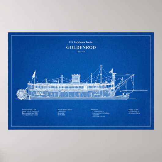 USCG Lighthouse Tender Goldenrod - ABD Poster (Vorne)