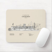 USCG Lighthouse Tender Goldenrod - SBD Mousepad (Mit Mouse)