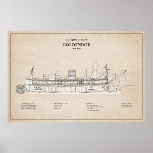 USCG Lighthouse Tender Goldenrod - SBD Poster (Vorne)