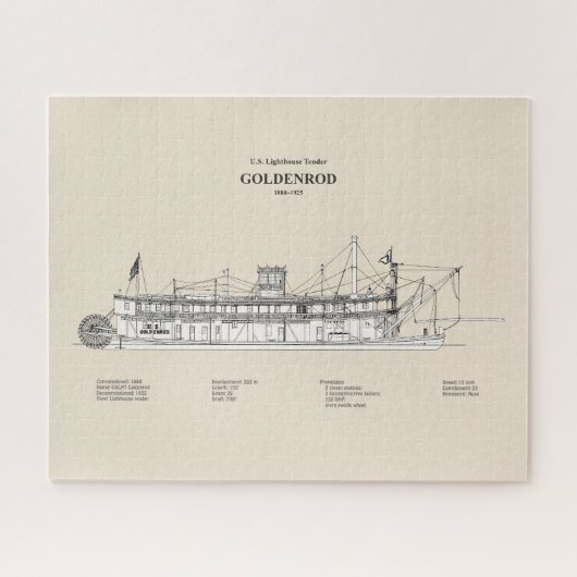 USCG Lighthouse Tender Goldenrod - SBD Puzzle (Horizontal)