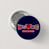USCG Proud Girlfriend Button (Vorne & Hinten)