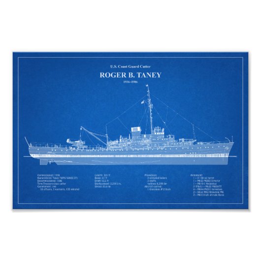 USCG Roger B. Taney Whec-37 - ABD Fotodruck (Vorne)