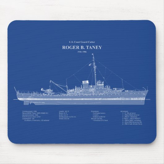 USCG Roger B. Taney Whec-37 - ABD Mousepad (Vorne)