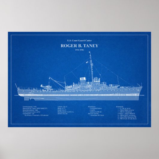 USCG Roger B. Taney Whec-37 - ABD Poster (Vorne)