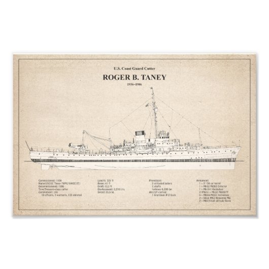 USCG Roger B. Taney Whec-37 - SBD Fotodruck (Vorne)