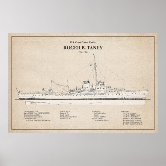 USCG Roger B. Taney Whec-37 - SBD Poster (Vorne)