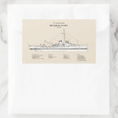 USCG Roger B. Taney Whec-37 - SBD Rechteckiger Aufkleber (Tasche)