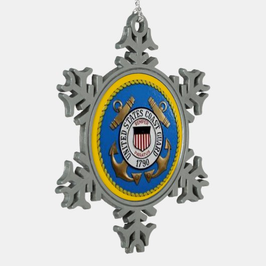 USCG SCHNEEFLOCKEN Zinn-Ornament (Links)