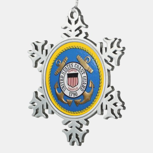 USCG SCHNEEFLOCKEN Zinn-Ornament (Rechts)