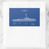 USCG USS Albuquerque PF-7 - ABD Rechteckiger Aufkleber (Tasche)