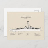 USCG USS Albuquerque PF-7 - SBD Postkarte (Vorne/Hinten)