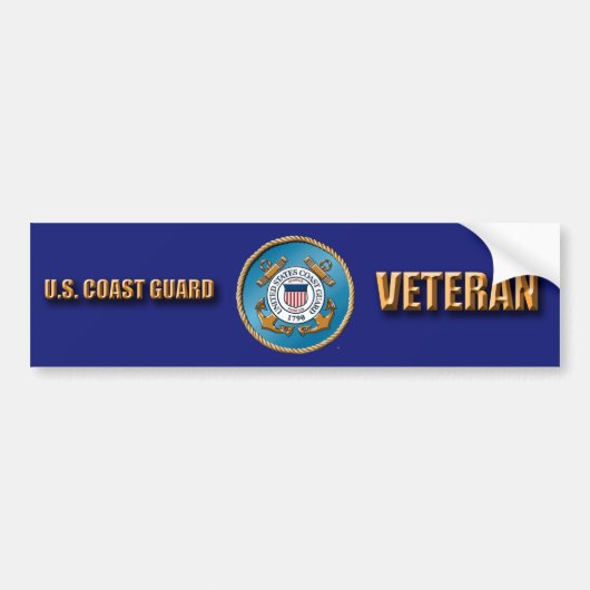 USCG Veteranen-Autoaufkleber Autoaufkleber (Vorne)