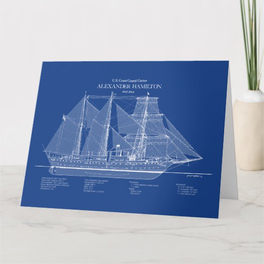 USCGC Alexander Hamilton wix-272 - ABD Dankeskarte (Vorderseite)