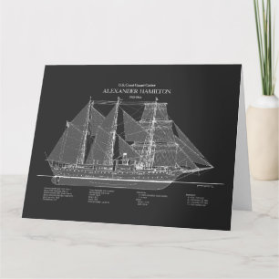 USCGC Alexander Hamilton wix-272 - ABD Dankeskarte