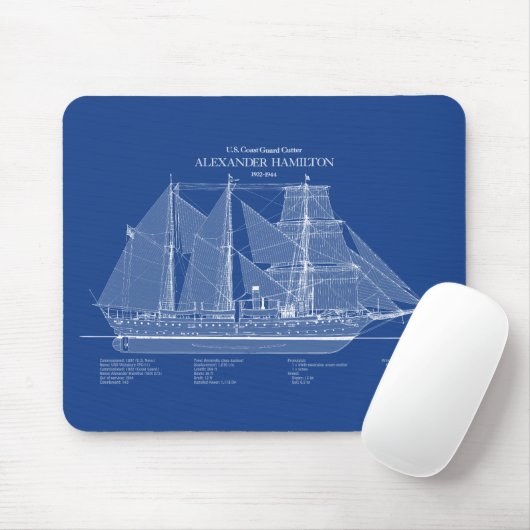USCGC Alexander Hamilton wix-272 - ABD Mousepad (Mit Mouse)