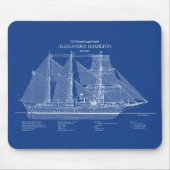 USCGC Alexander Hamilton wix-272 - ABD Mousepad (Vorne)